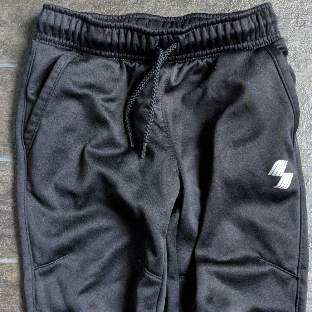 Toddler Athletic Black Drawstring Pants